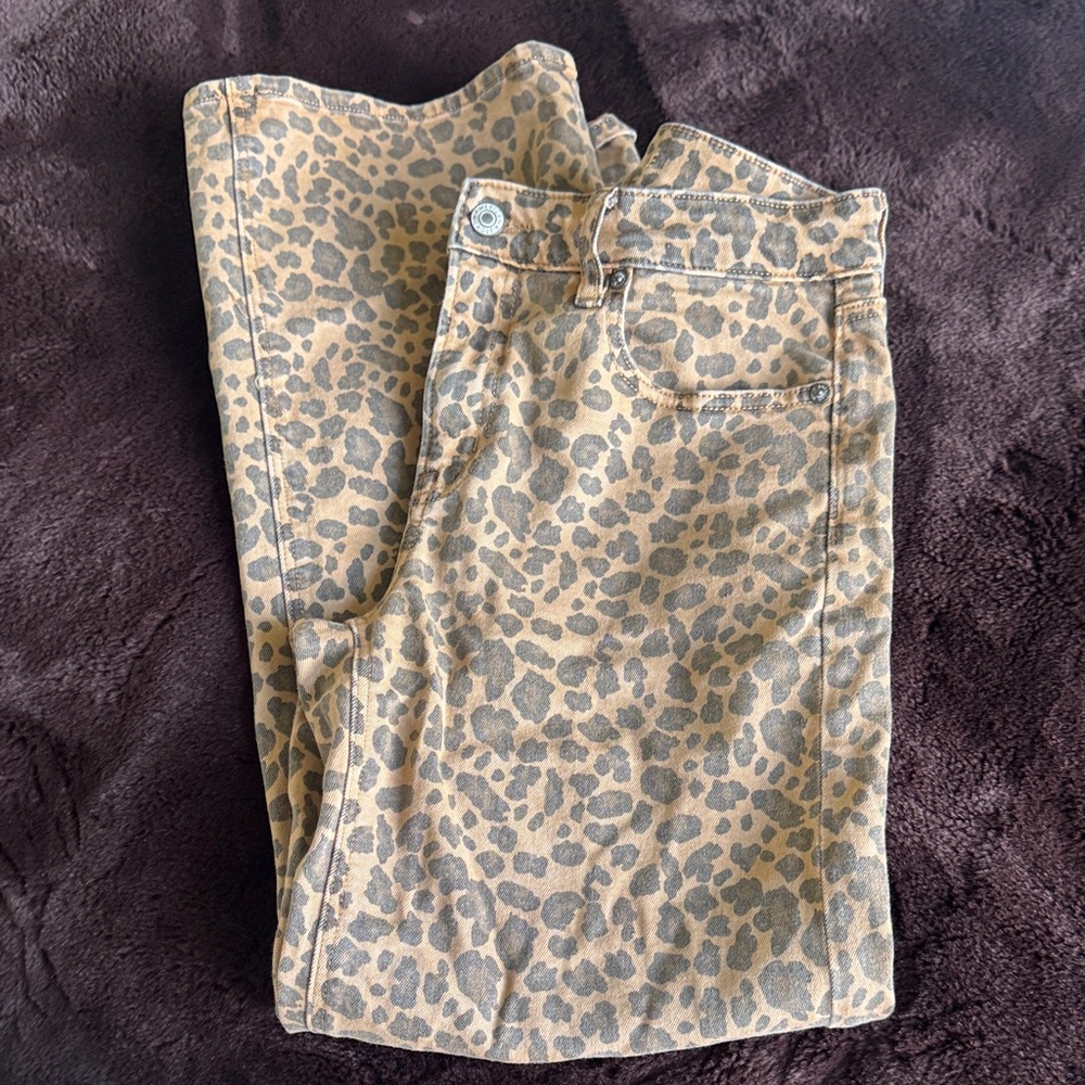 American Eagle Outfitters Leopard Print Chinos